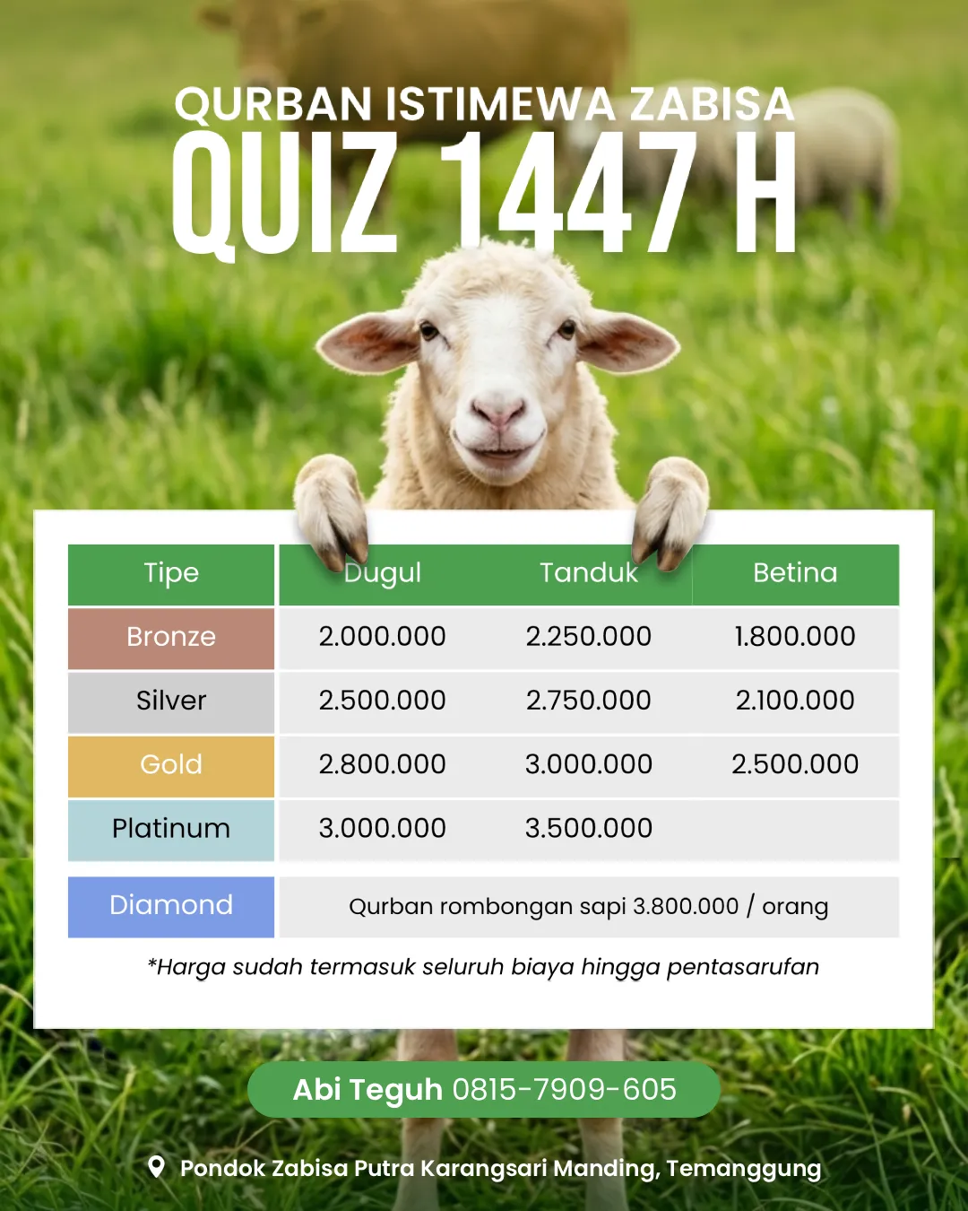 QUIZ Qurban Istimewa 1447 H Zabisa